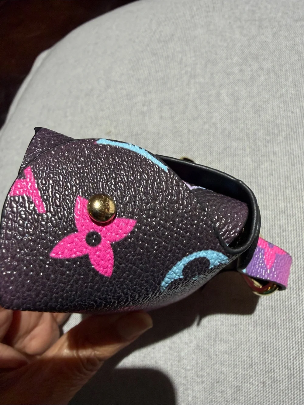 Louis Vuitton Pink & Purple Monogram Mini Clutch Keychain - Picture 3 of 6
